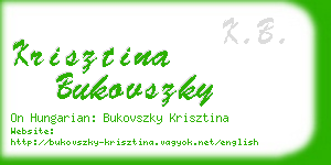 krisztina bukovszky business card